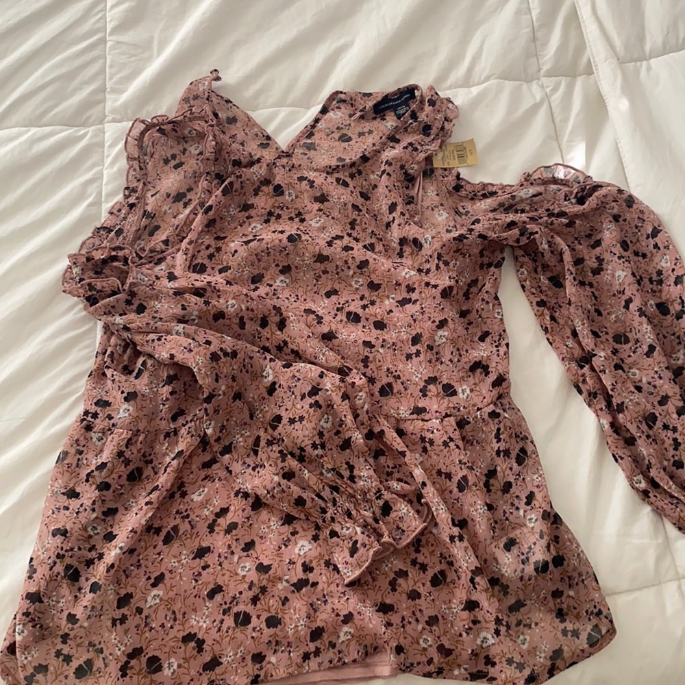 Pink floral shirt